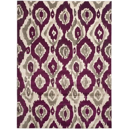 Safavieh Porcello Power Loomed Rectangle Rug- Ivory - Purple- 3 x 5 ft. PRL7736B-3